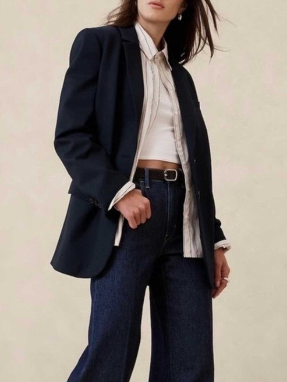 Banana Republic Relaxed Everywhere Ponte Blazer Medium